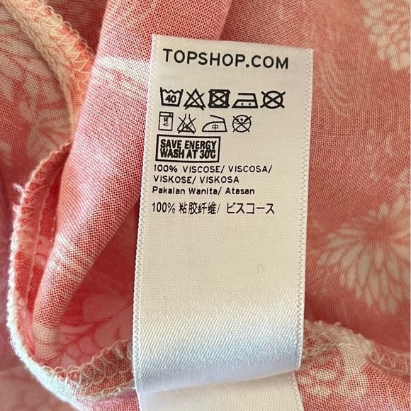 TOPSHOP Koi Fish Print Long Sleeve Button Down Top - Picture 6 of 7